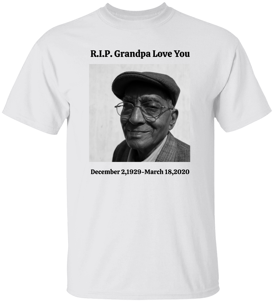 Personalized  Memorial  Tee (front only)