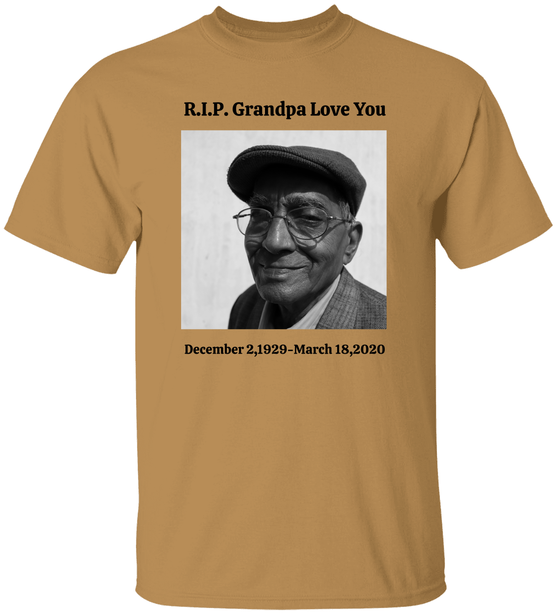 Personalized  Memorial  Tee (front only)