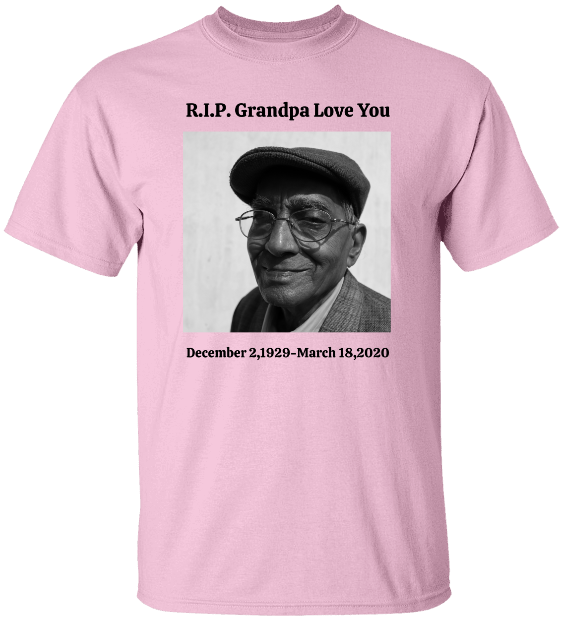 Personalized  Memorial  Tee (front only)