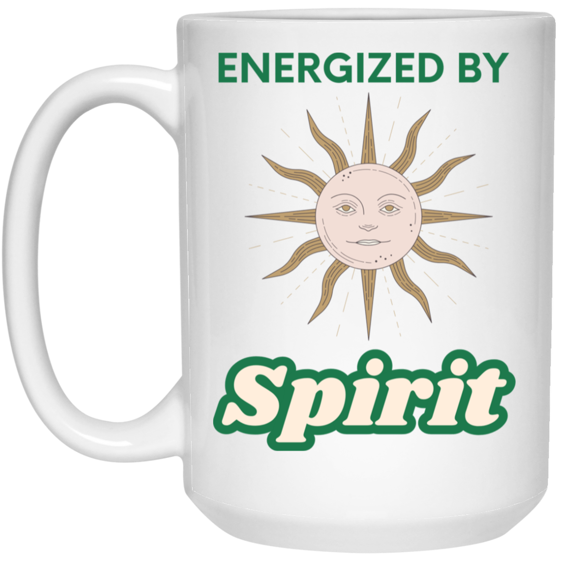 Energized By Spirit 15oz White Mug