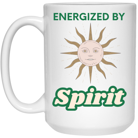 Energized By Spirit 15oz White Mug