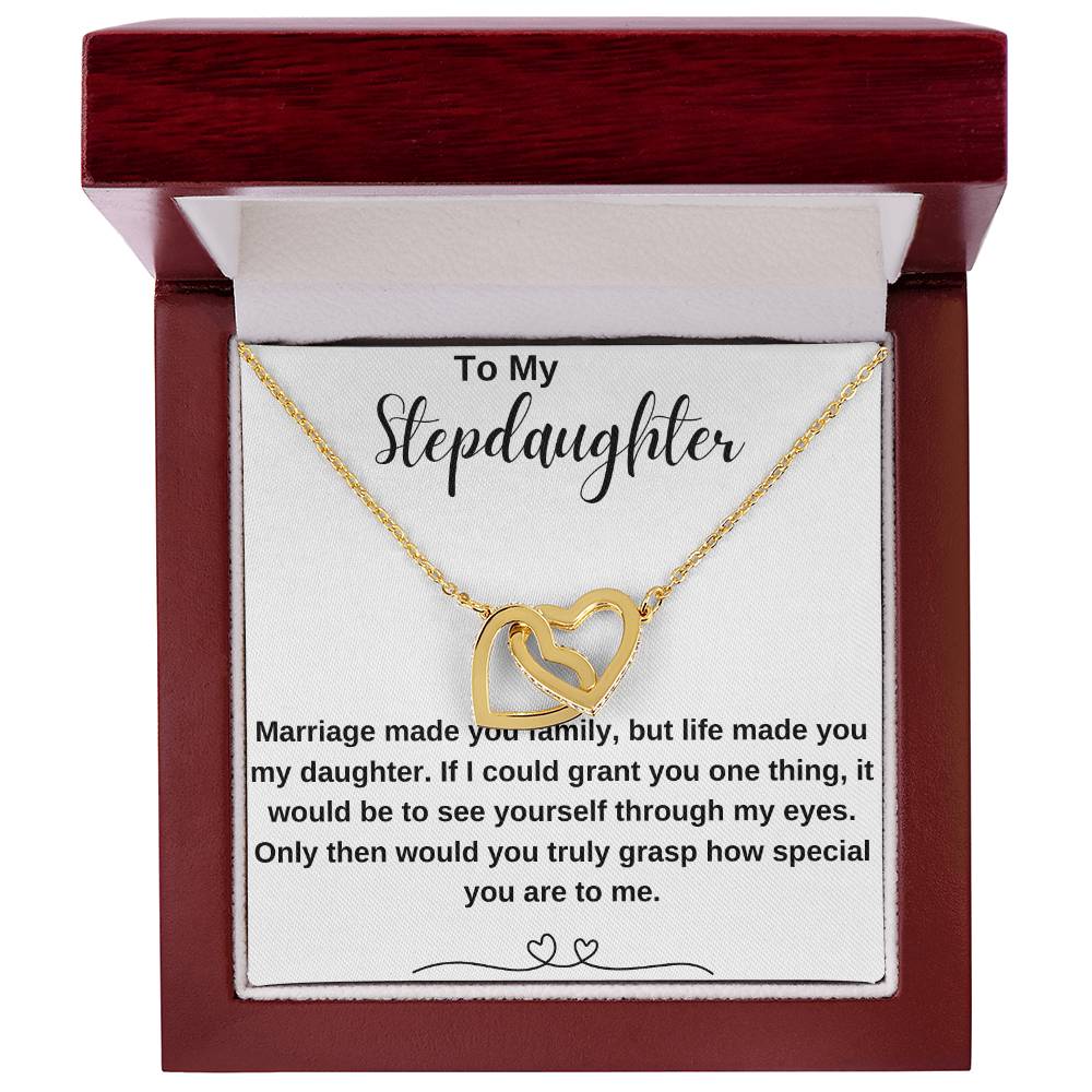 To My Stepdaughter Interlocking Hearts Necklace