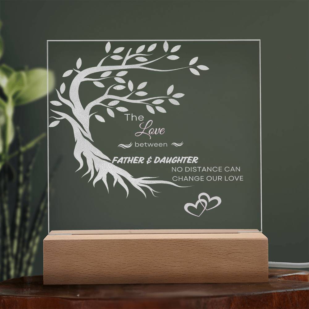 FATHER & DAUGHTER  SQUARE PLAQUE