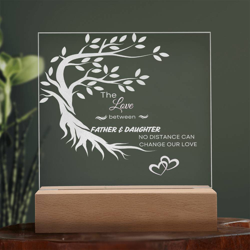 FATHER & DAUGHTER  SQUARE PLAQUE