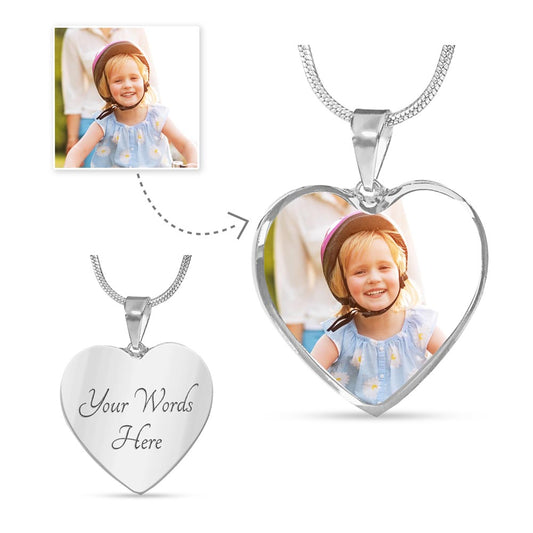 Heart Necklace with Engraving