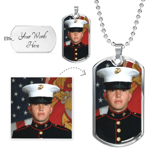 Personalized Dog Tag Necklace with Engraving