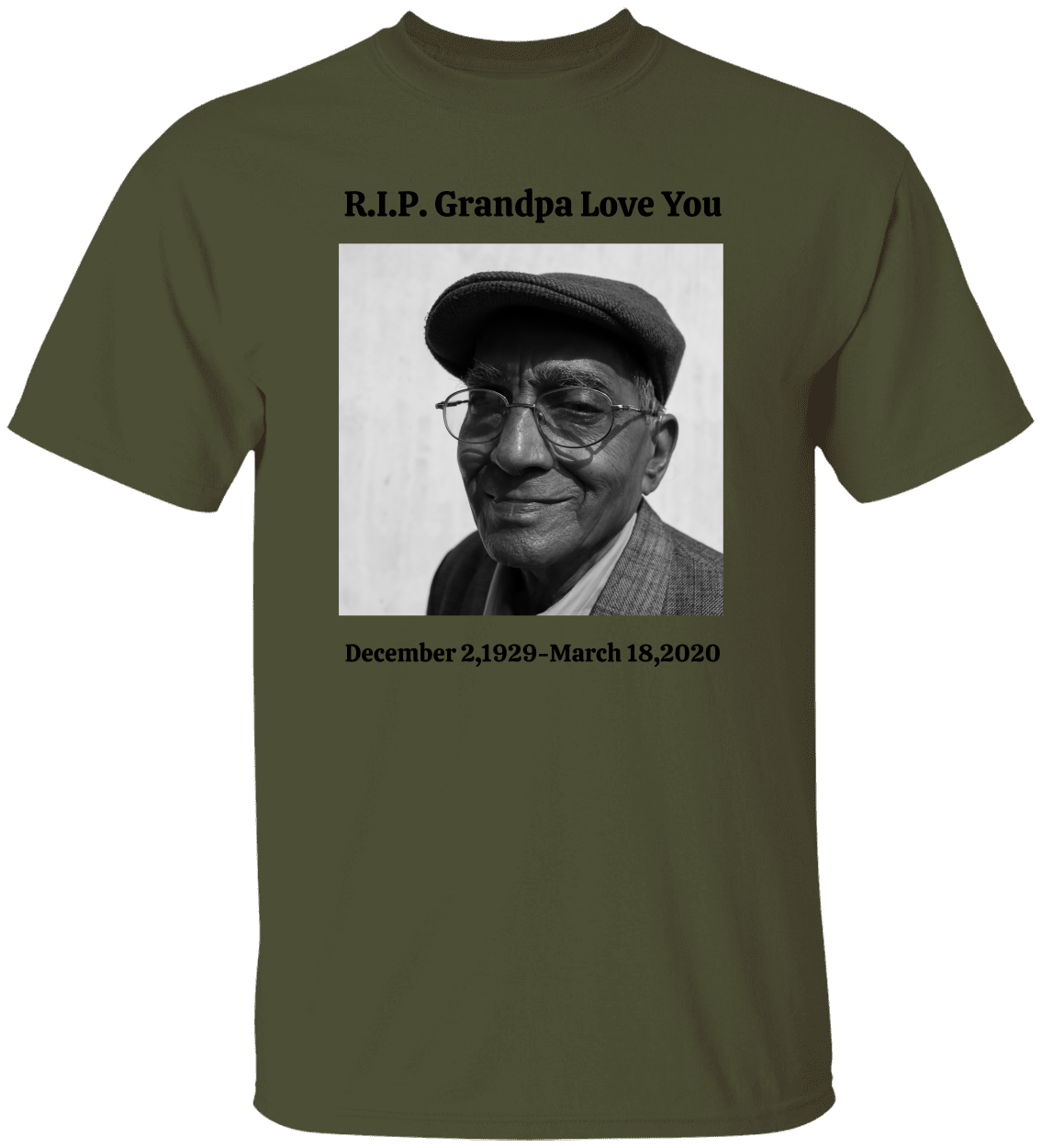 Personalized  Memorial  Tee (front only)